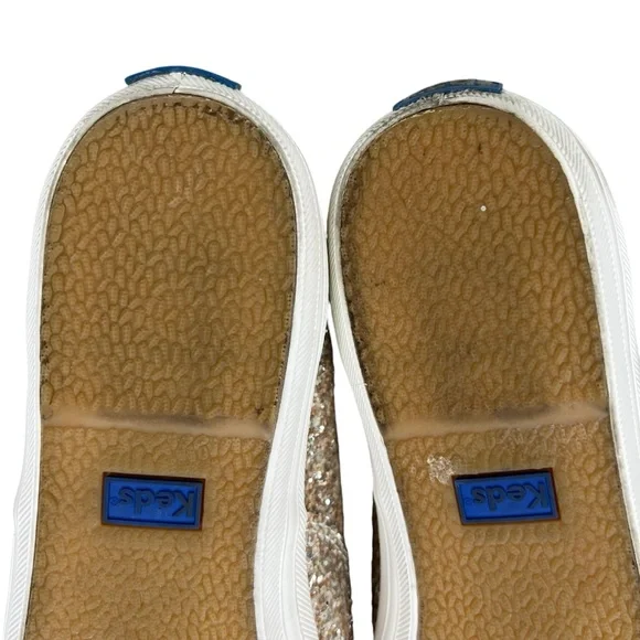 Keds x Kate Spade Glitter Ribbon Sneakers Rose gold Wedding Shoes 9 - Picture 11 of 11